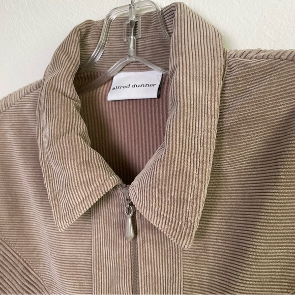 ALFRED DUNNER Vintage Corduroy Zip Shacket Jacket Pockets Neutral Minimalist 14 - Picture 10 of 14